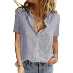 Damen Leichte Freizeit-Leinenbluse Sovae