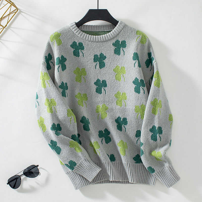 Damen gemusterter Pullover Sovae