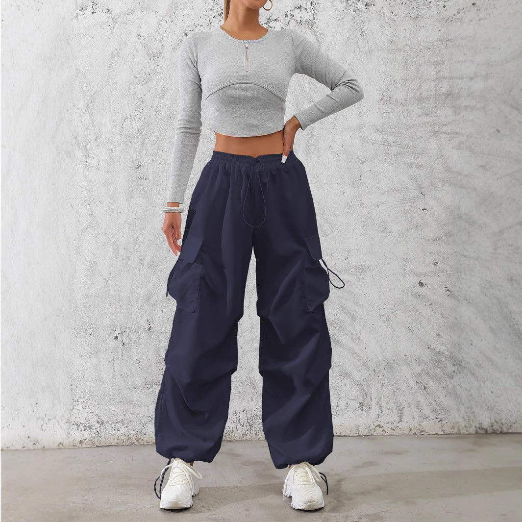 Damen Cargo-Hose mit elastischem Bund und praktischen Seitentaschen Sovae