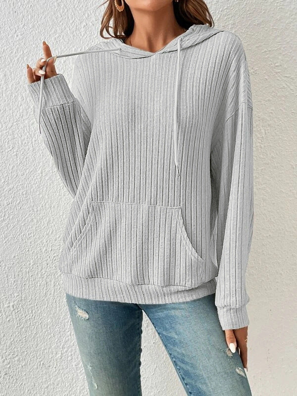 Damen Langärmliger Kapuzenpullover Sovae