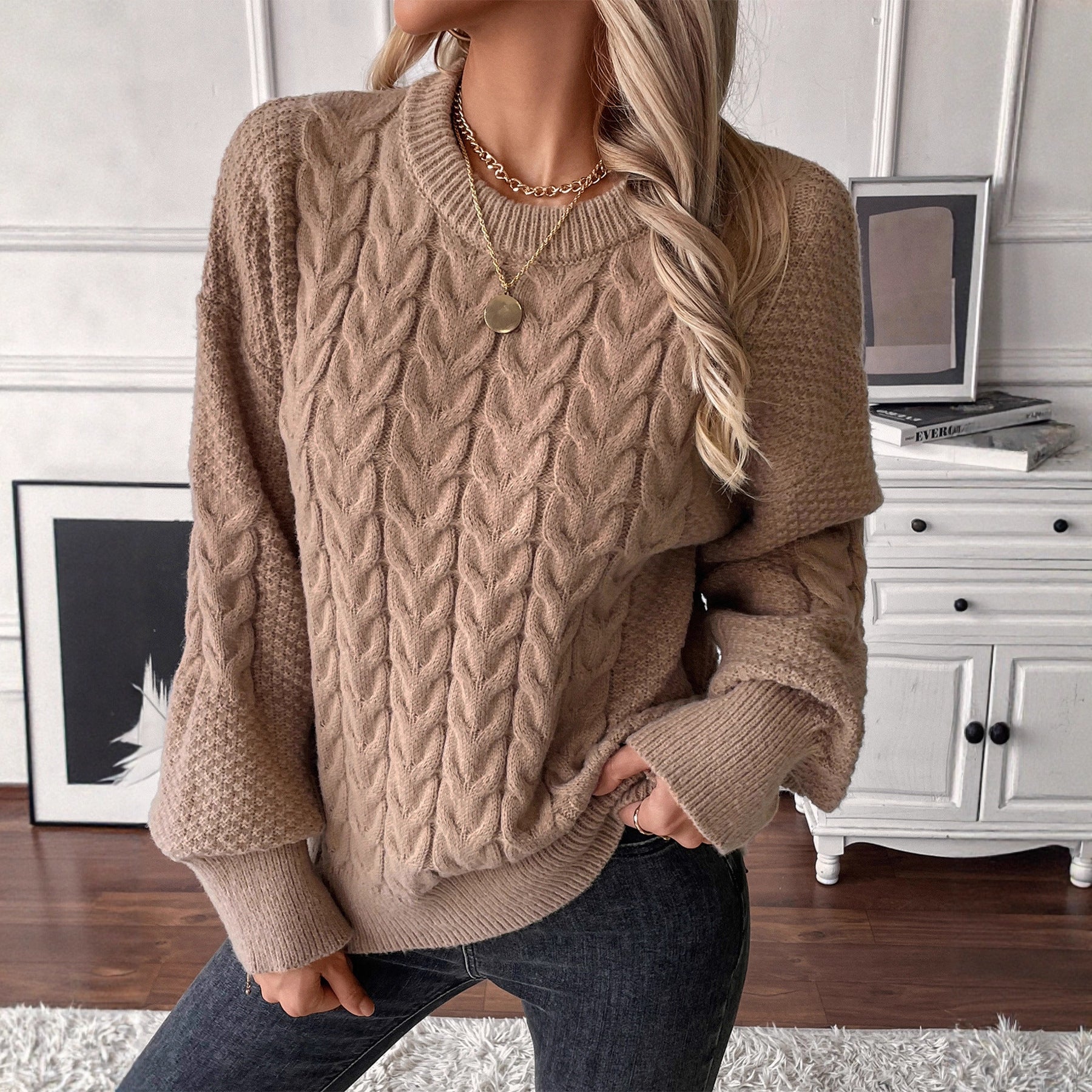 Damen Strickpullover Sovae