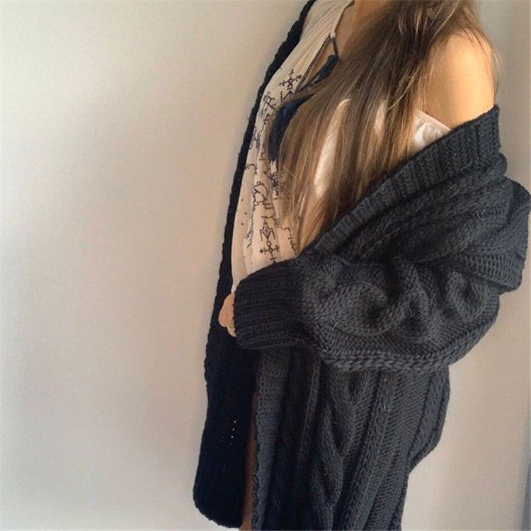 Damen Großer Oversized Strickpullover Sovae