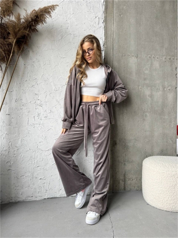 Damen sportlicher Loungewear-Anzug mit entspannter Passform Sovae