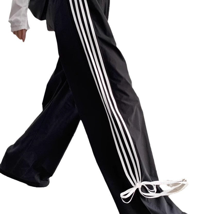 Damen lässige Sporthose mit seitlichen Streifen Sovae
