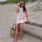 Damen ärmelloses Blusenshirt mit floralem Design Sovae