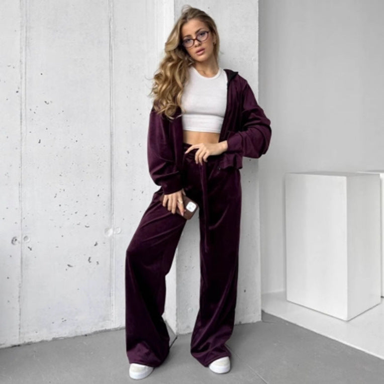 Damen sportlicher Loungewear-Anzug mit entspannter Passform Sovae
