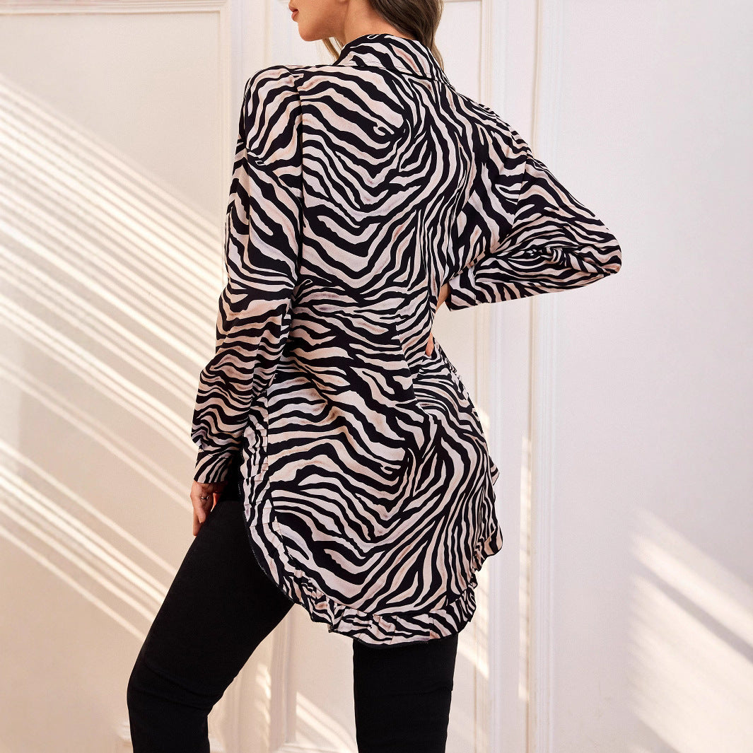 Damen Shirtkleid mit rüschen Detail Sovae