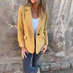 Damen eleganter Oversized Blazer aus hochwertigem Wollmix Sovae