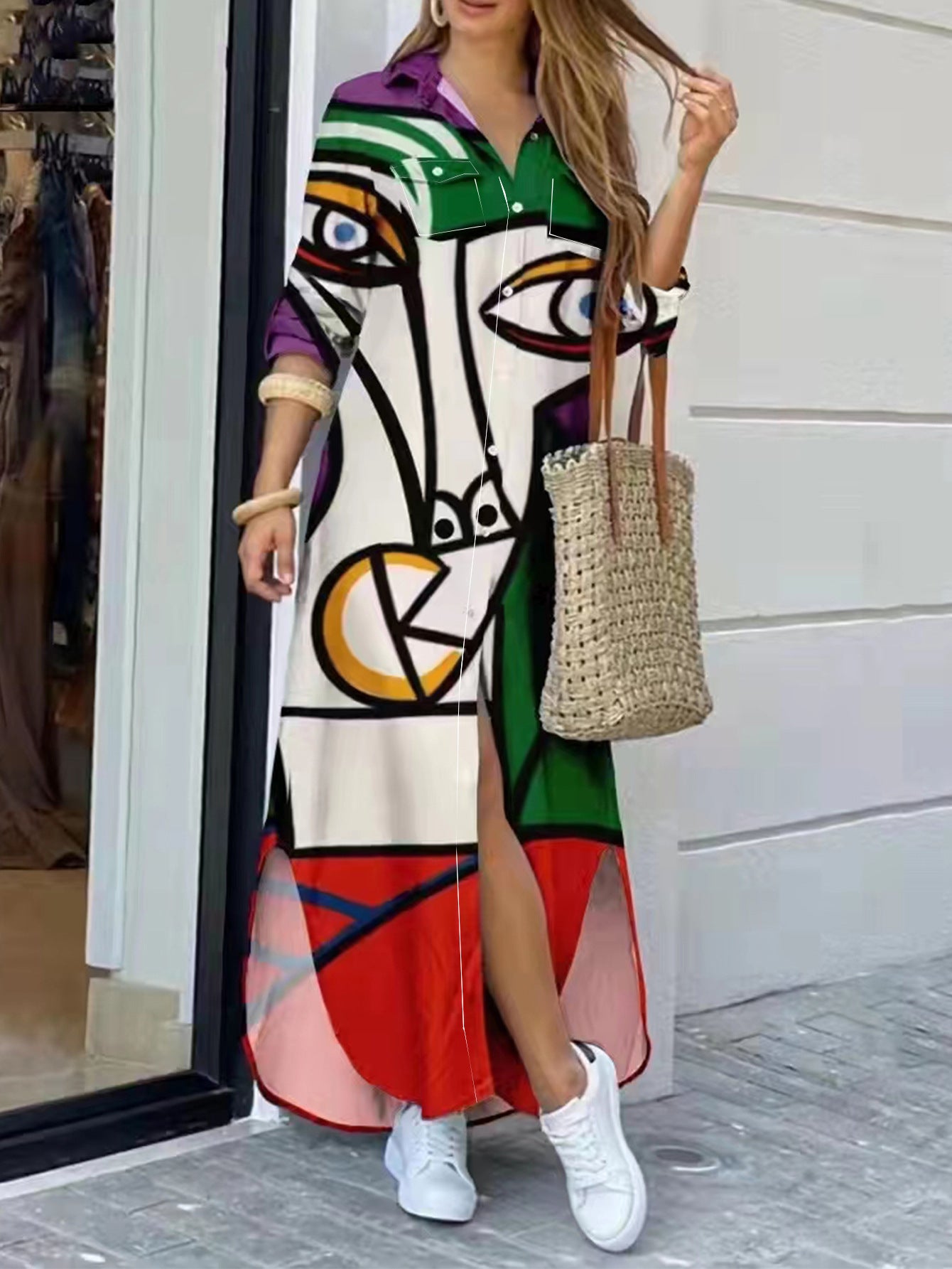 Damen Maxikleid Sovae