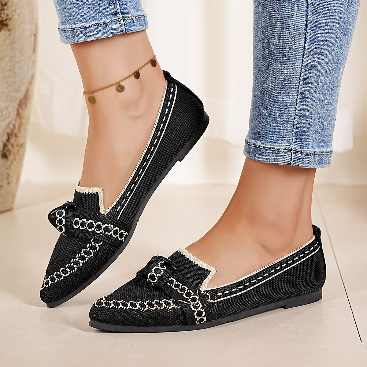 Damen elegante und bequeme Slip-On Ballerinas Sovae
