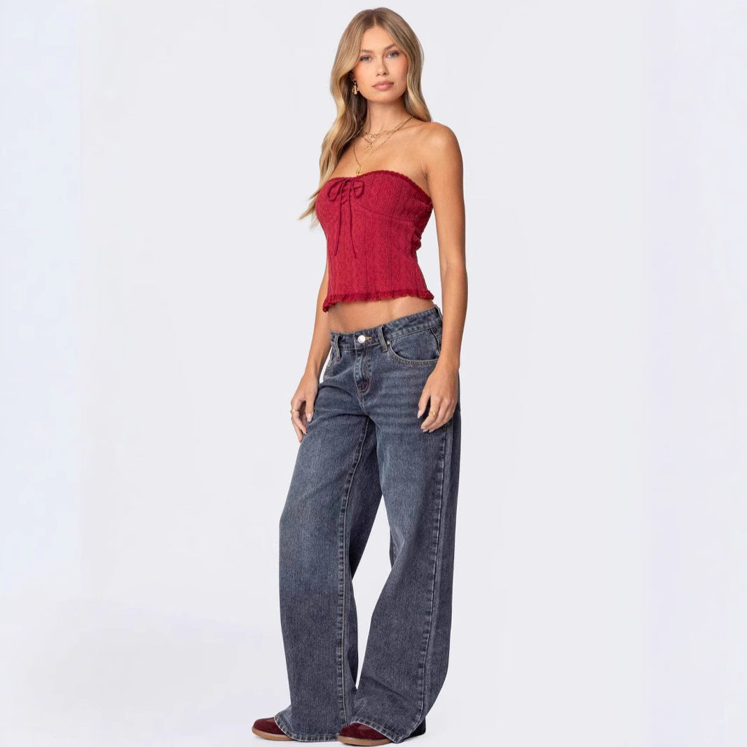 Damen Weit geschnittene Jeans im klassischen Look Sovae