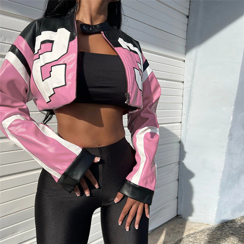 Damen Trendige cropped Jacke Sovae