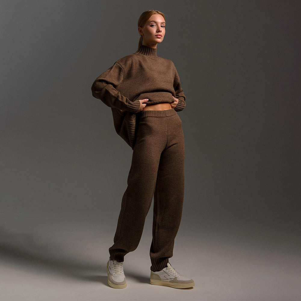 Damen Steckpullover und lässige Freizeithose Set Sovae