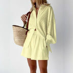 Damen lässiges Oversized Hemd mit angesagtem Schnitt Sovae