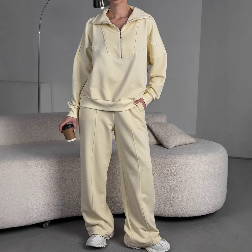 Damen Fleece Trainingsanzug mit Reißverschluss Sovae