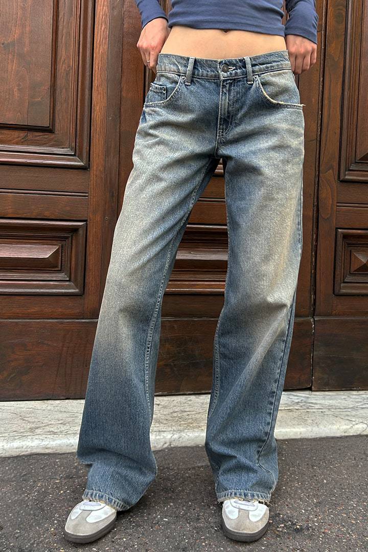 Damen Vintage Weit geschnittene Jeans Sovae