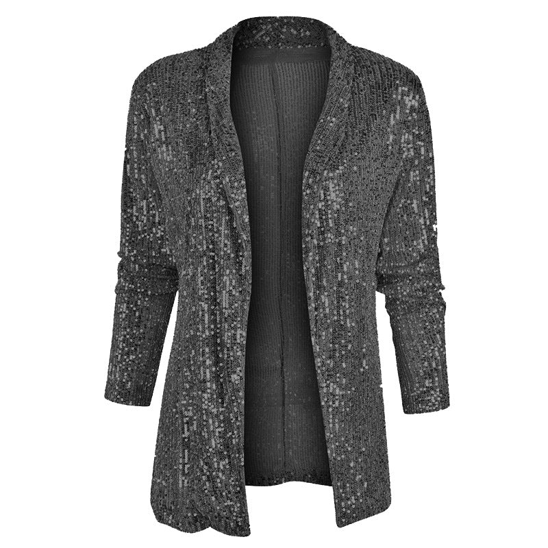 Damen Glitzernde Blazerjacke Sovae