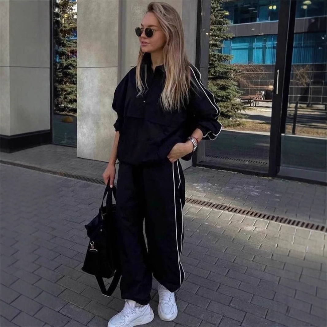 Damen sportliche Jacke mit hoch geschlossenem Kragen und Reißverschluss Sovae