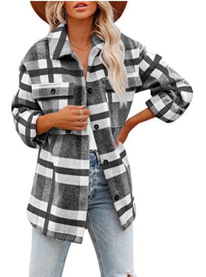 Damen Karierter Übergangsjacke Sovae