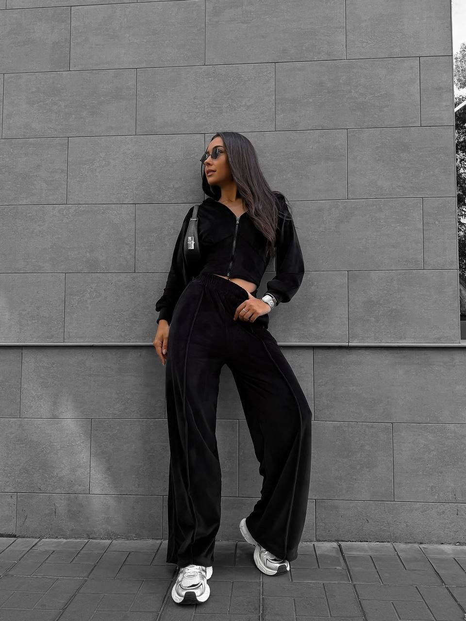 Damen Sportliches Loungewear-Set mit Kapuze und elastischem Bund Sovae