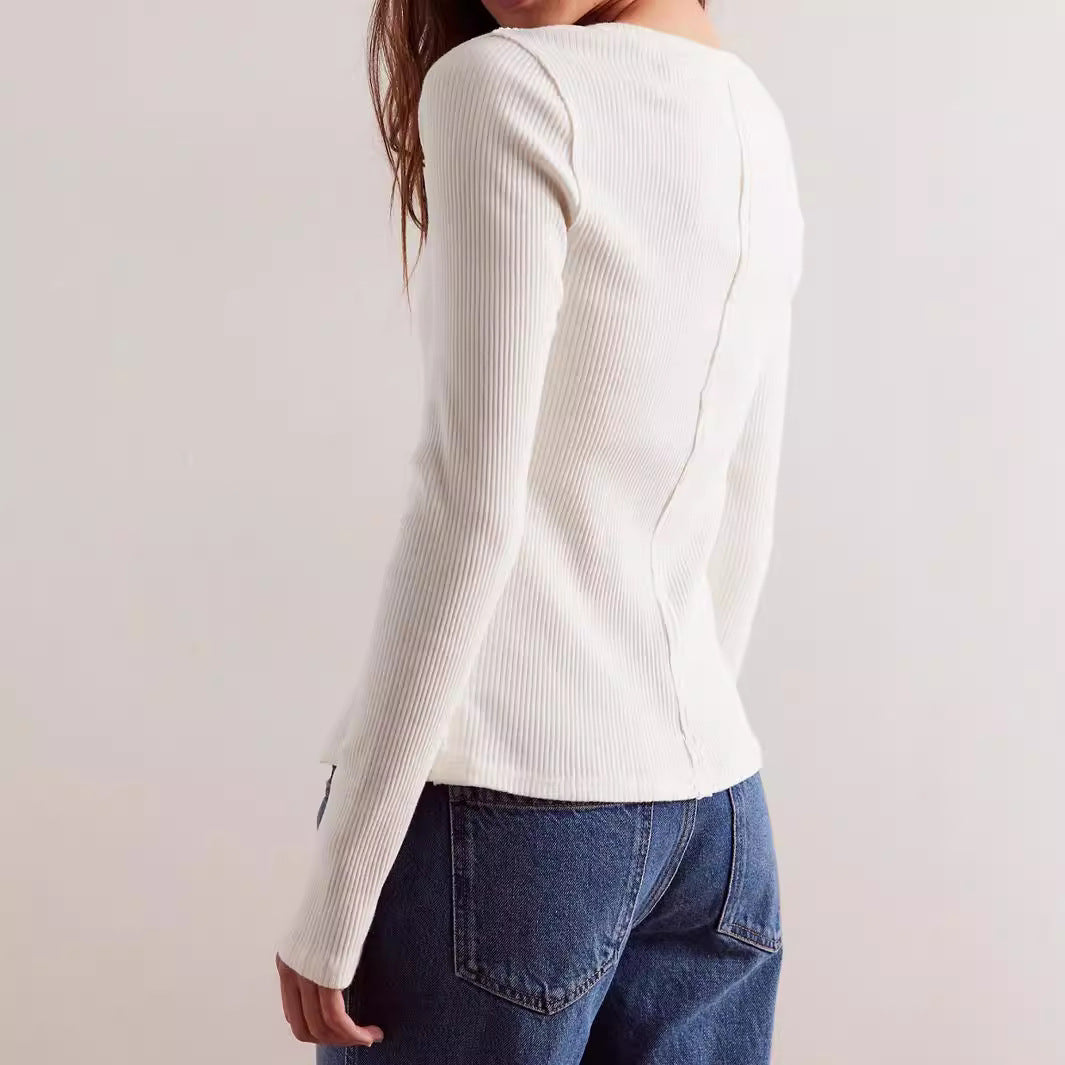 Damen Strickjacke mit Knopfdetails und leichtem Rippstrukturdesign Sovae