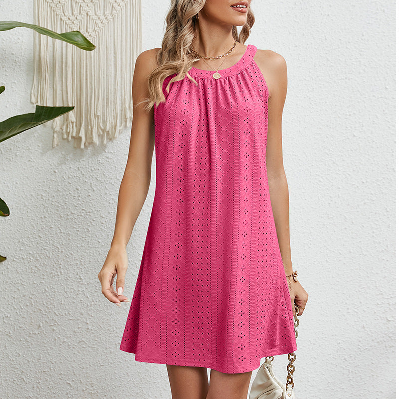 Damen Freizeit-Minikleid mit Rüschendetails Sovae