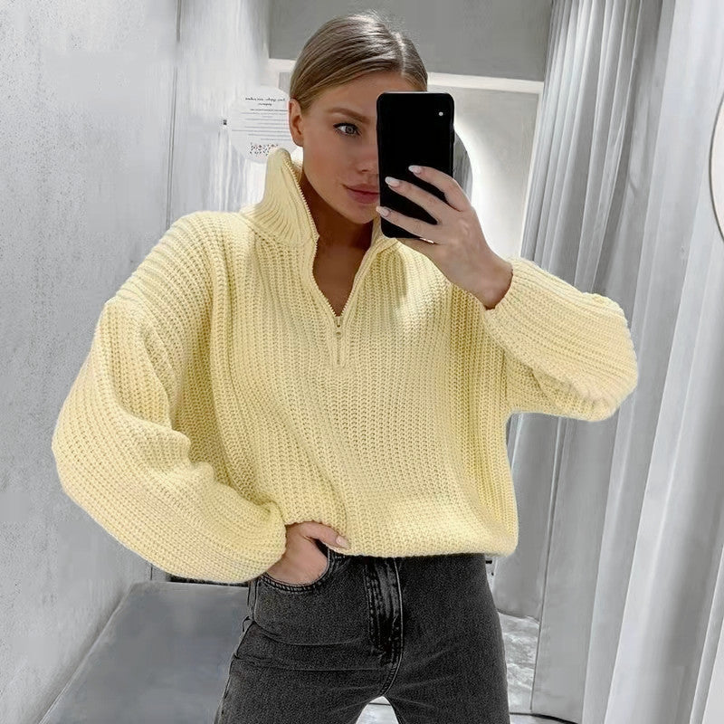 Damen schicker Pullover im lässigen Strickstil Sovae