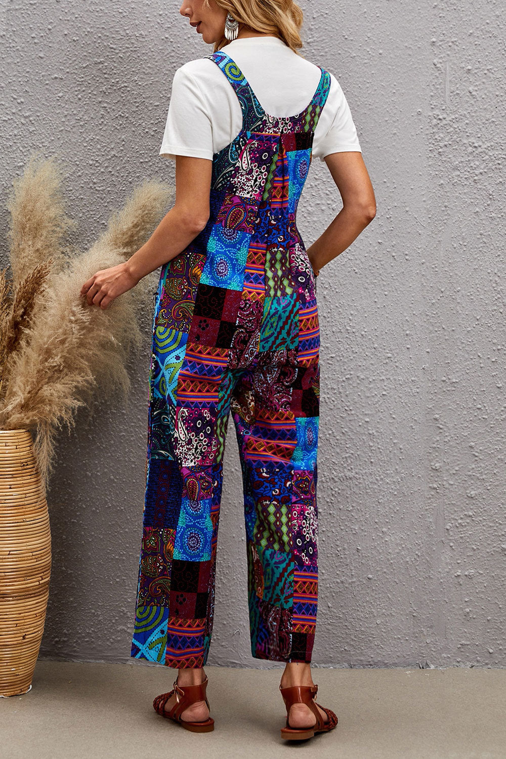 Damen Overall mit bunten Mustern Sovae