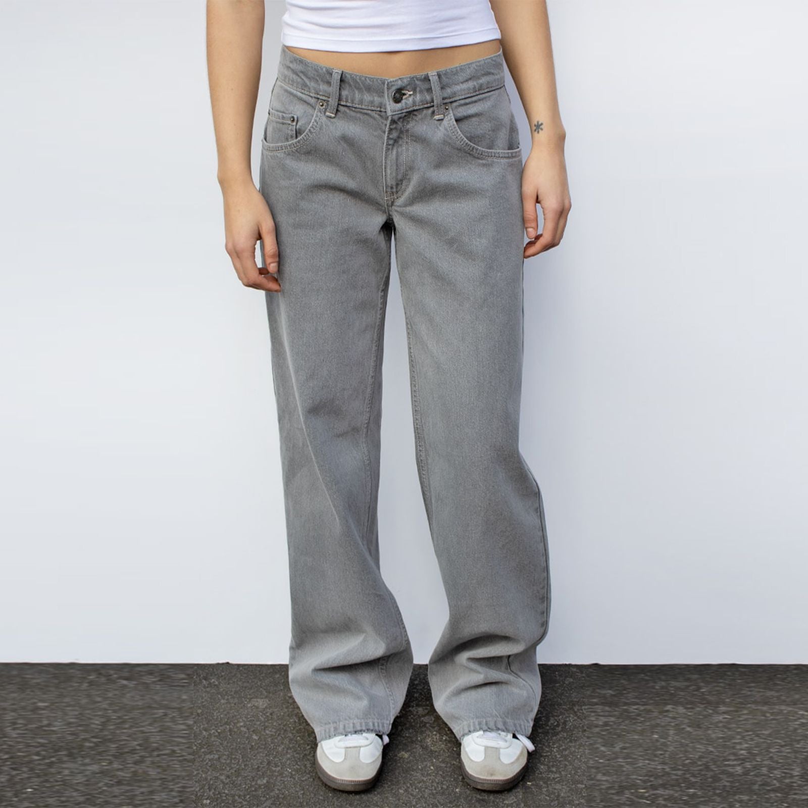 Damen Vintage Weit geschnittene Jeans Sovae