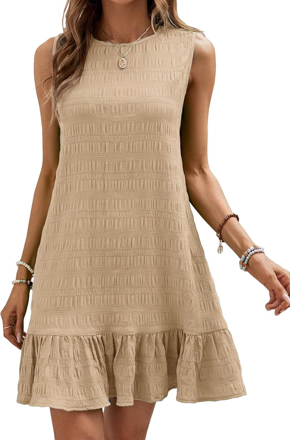 Damen Sommerkleid mit Rüschensaum Sovae