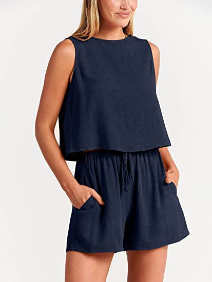 Damen Bequemes Jumpsuit mit weitem Schnitt und praktischen Taschen Sovae