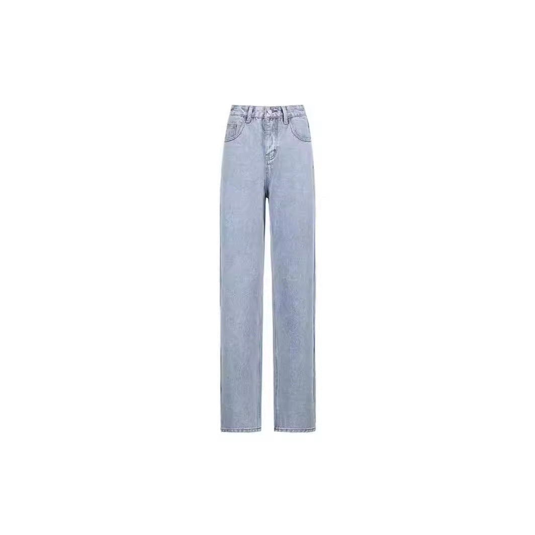 Damen Weit geschnittene Jeans mit einzigartigem Schmetterlingsdesign Sovae