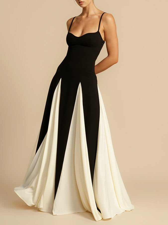 Damen Abendkleid mit asymmetrischem Saum und geschnittenem Oberteil Sovae
