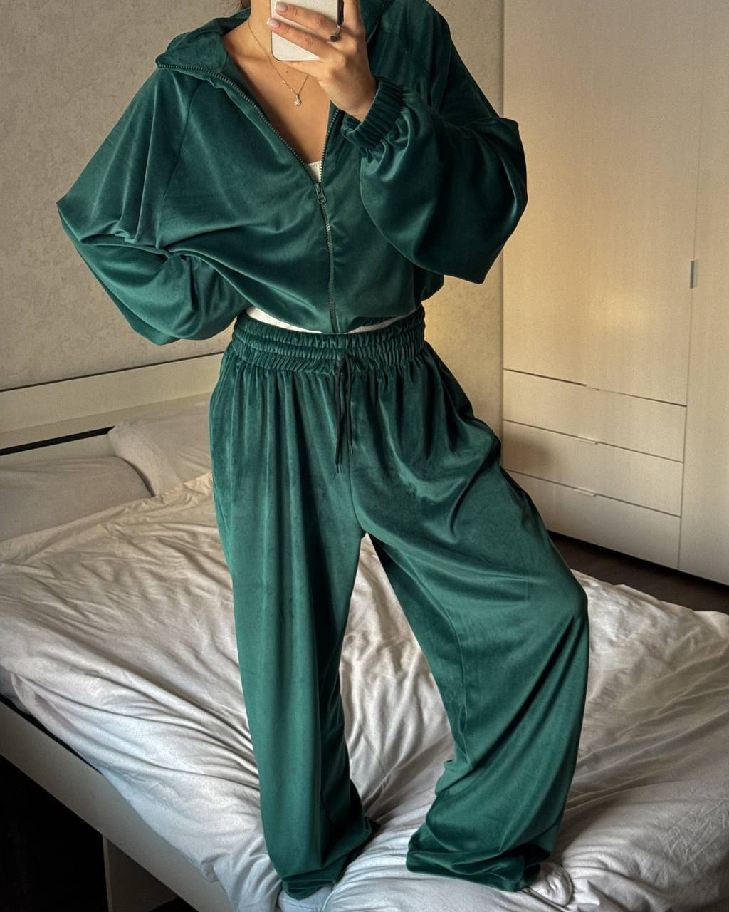 Damen Sportliche Fleece Loungewear-Anzug Sovae