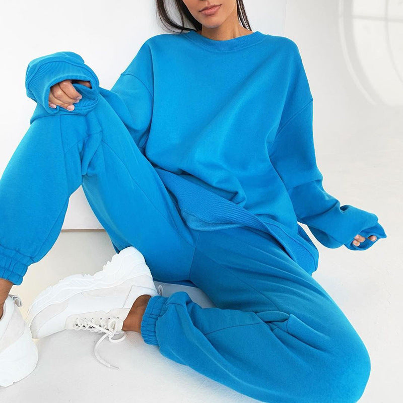 Damen lässiges und bequemes Oversized-Fleece-Set Sovae