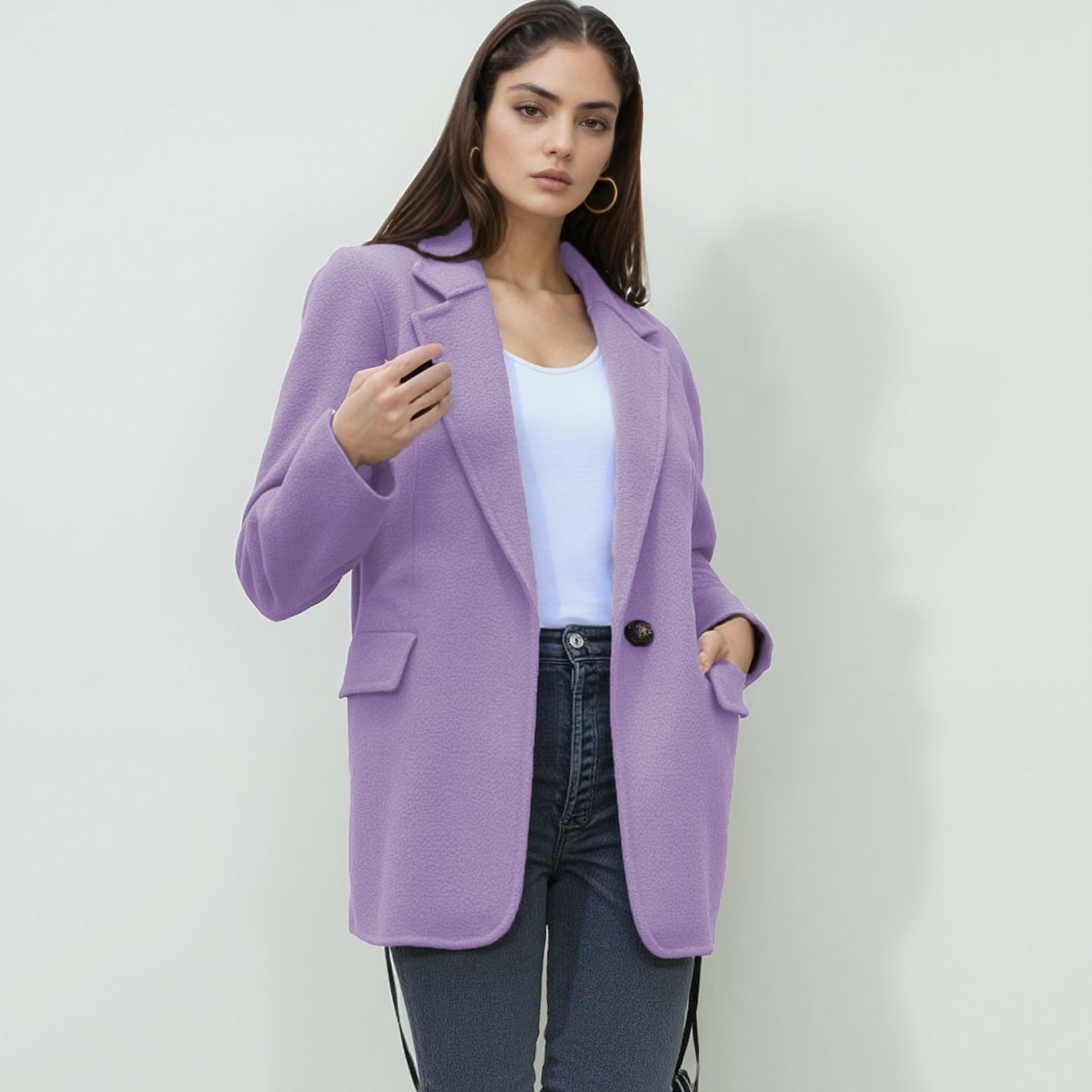 Damen modische Blazerjacke Sovae
