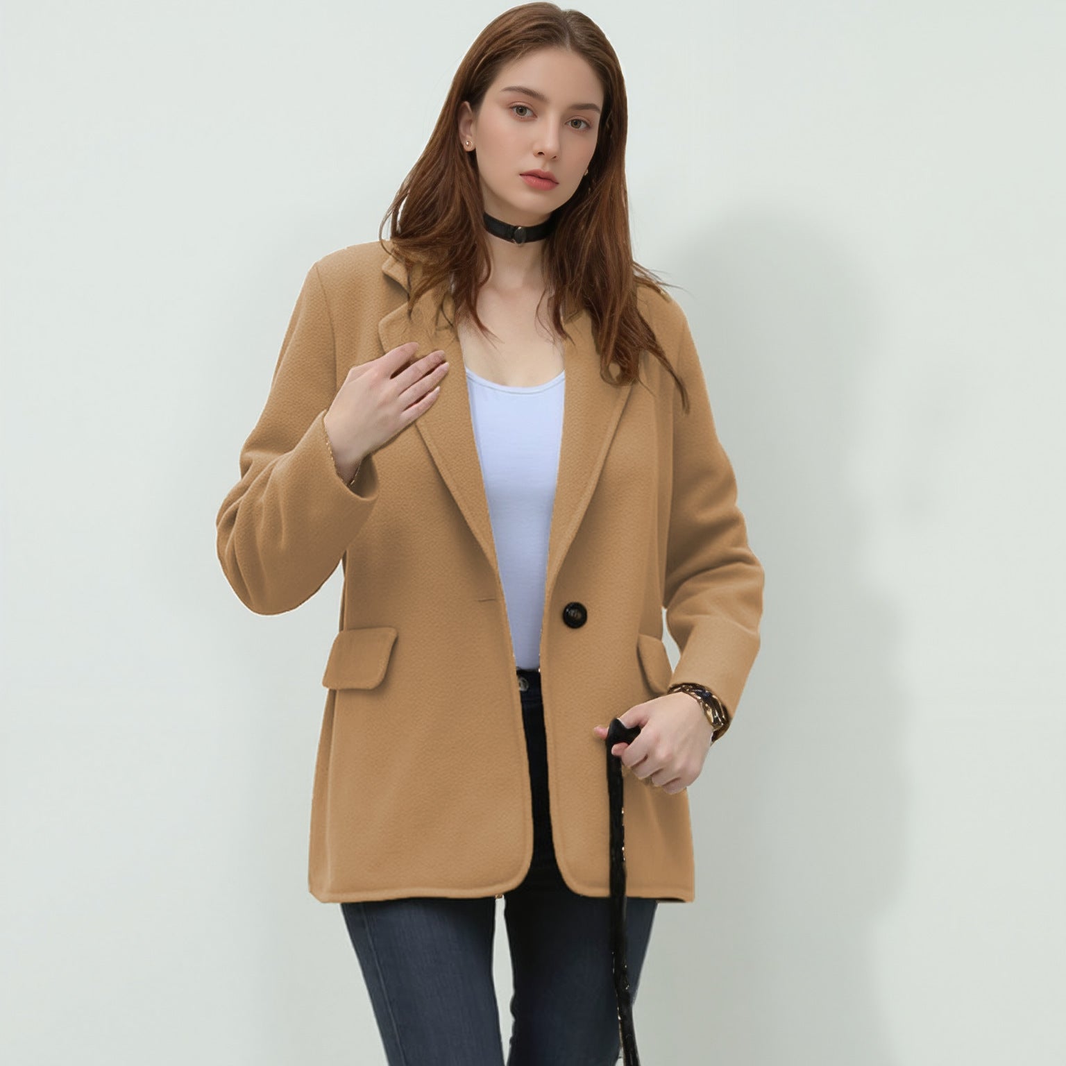Damen modische Blazerjacke Sovae