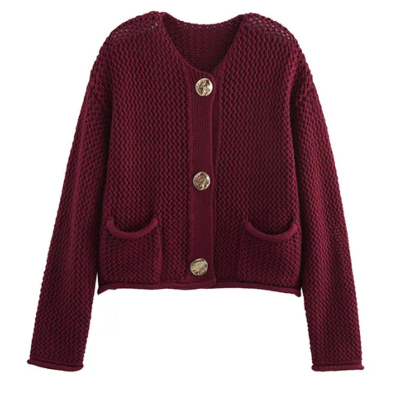 Damen Strickjacke mit dekorativen Knöpfen Sovae