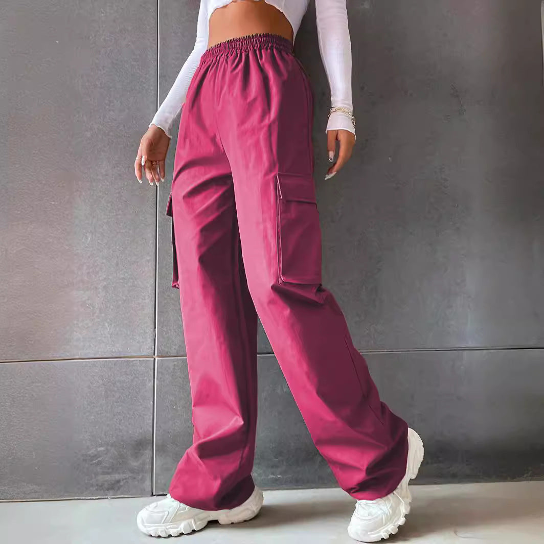 Damen Cargo-Hose mit seitlichen Taschen und elastischem Bund Sovae