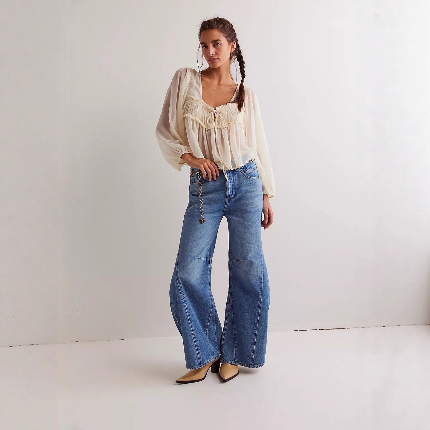 Damen Übergroße Jeans im Vintage-Stil Sovae