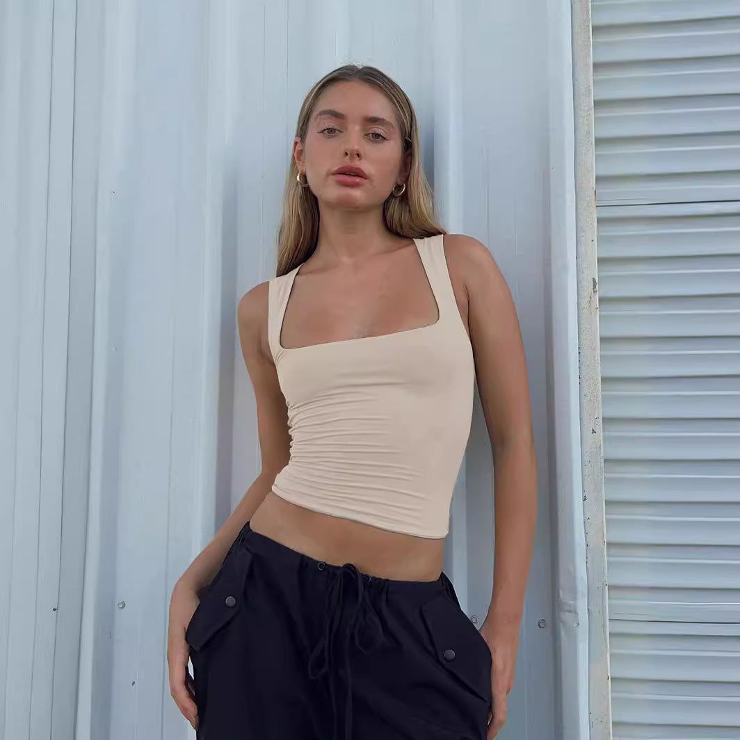 Damen figurbetontes Cropped Top Sovae