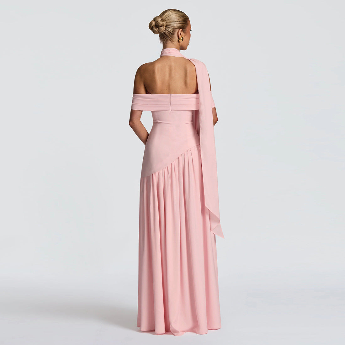 Damen Abendkleid mit schickem Schulterfreies Design und hohem Schlitz Sovae