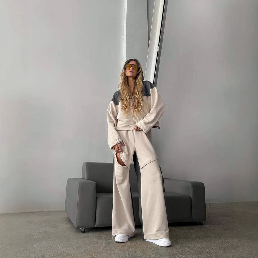Damen Sportive Loungewear-Kombination mit funktionalen Details Sovae