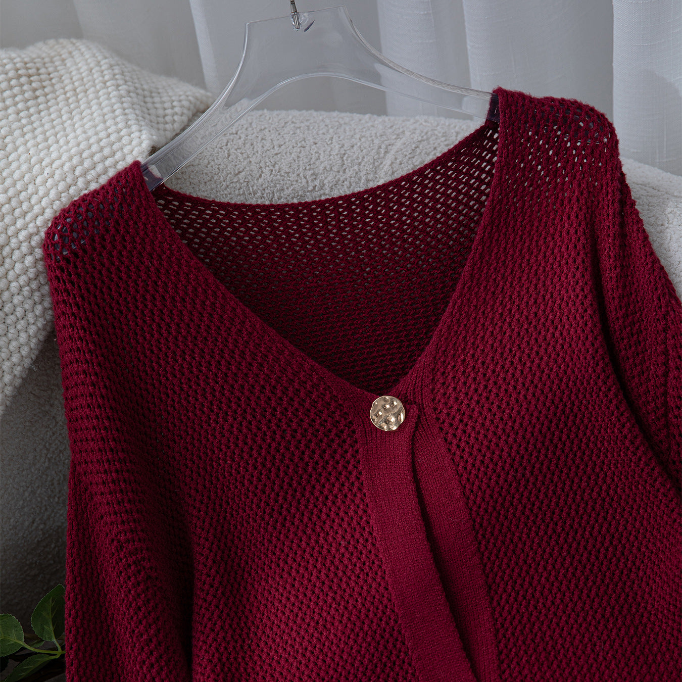 Damen Strickjacke mit dekorativen Knöpfen Sovae