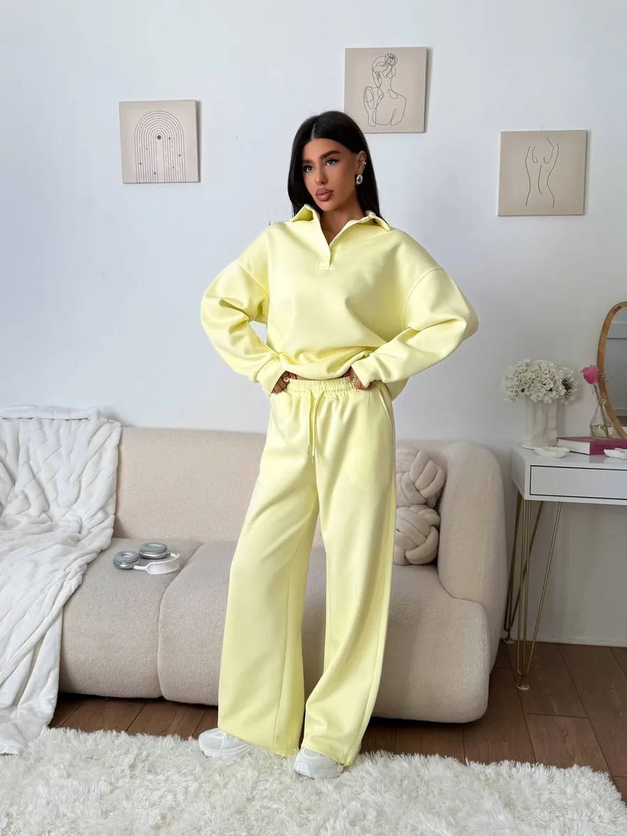 Damen Sportlicher Pullover mit weiten Hosen Sovae