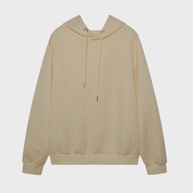 Damen Kuscheliger Strickpullover mit Kapuze Sovae