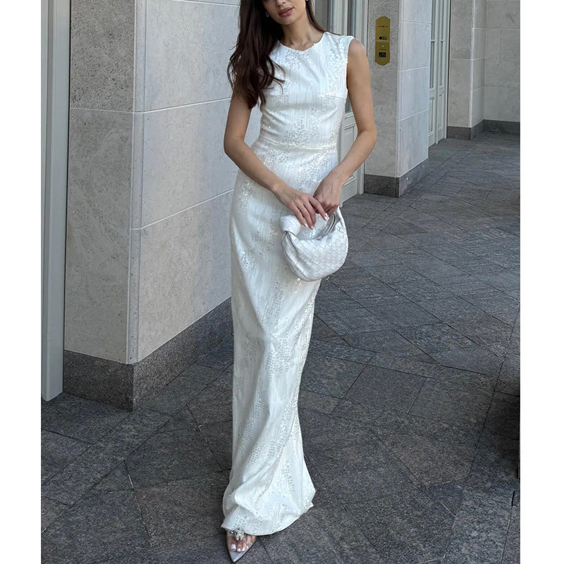 Dame Glamouröse Abendkleid mit glitzernden Pailletten und enganliegendem Schnitt Sovae