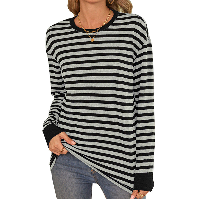 Damen Langarmshirt im maritimen Streifen-Look Sovae
