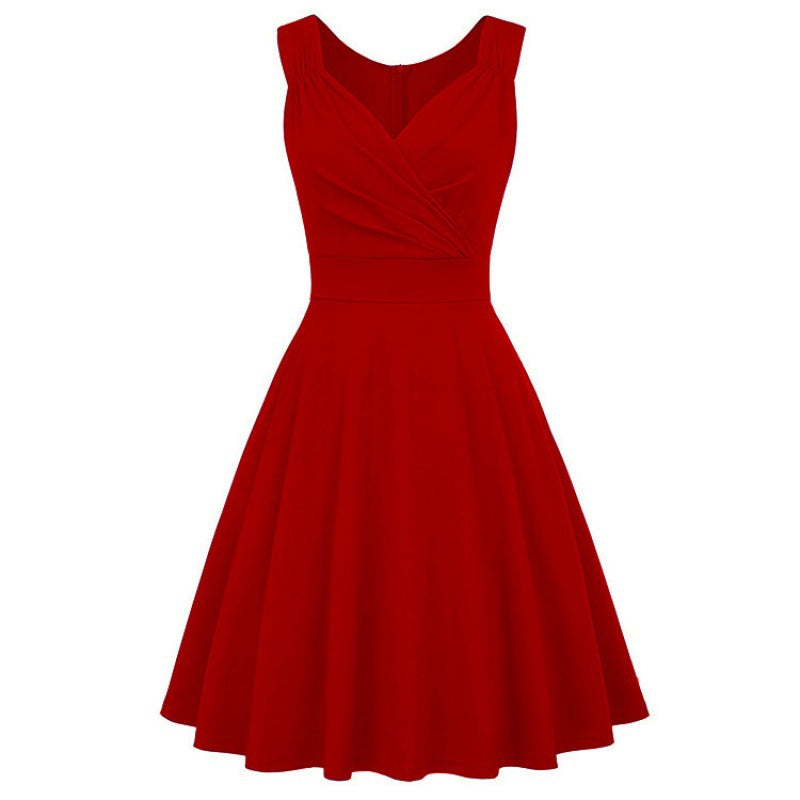 Damen Midikleid mit taillierter Passform und eleganten Falten Sovae