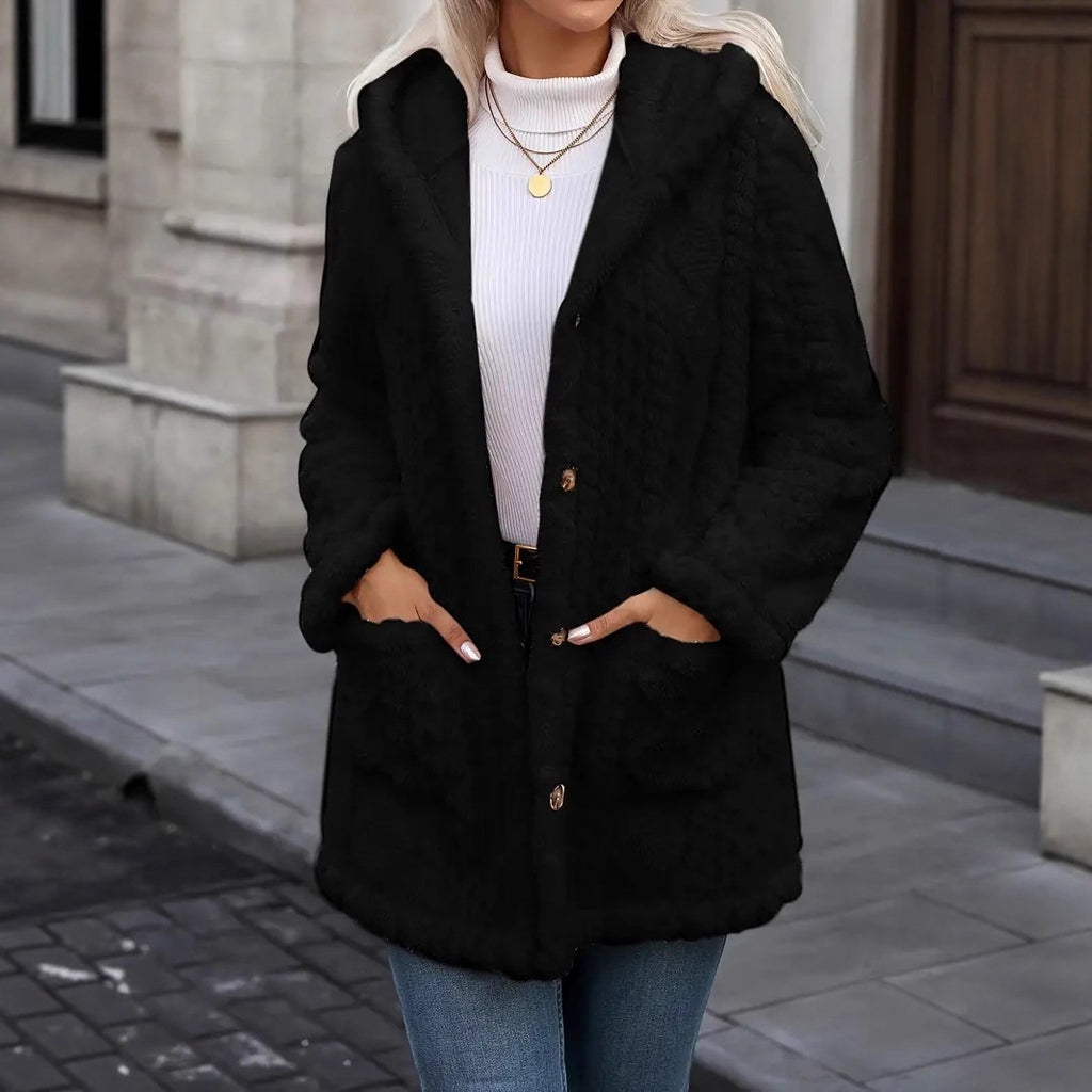 Damen Flauschige Kuscheljacke Sovae